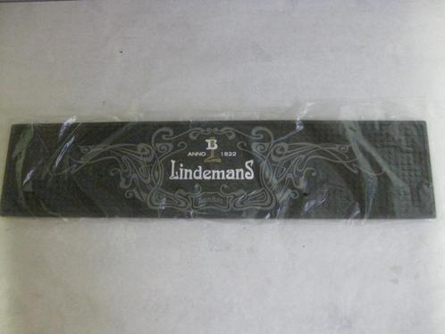 Lindemans - Tapis de barre en caoutchouc., Collections, Marques de bière, Neuf, Panneau, Plaque ou Plaquette publicitaire, Autres marques