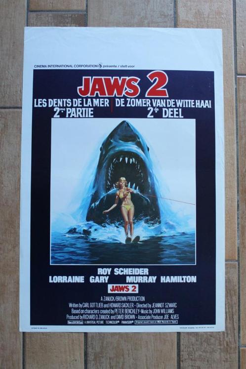 Filmaffiche Jaws 2 1978 filmposter, Collections, Posters & Affiches, Comme neuf, Cinéma et TV, A1 jusqu'à A3, Rectangulaire vertical