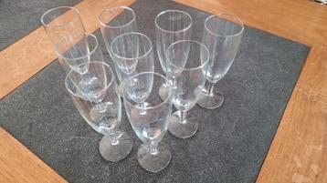 9 champagne-, cavaglazen, Enlèvement ou Envoi, Comme neuf