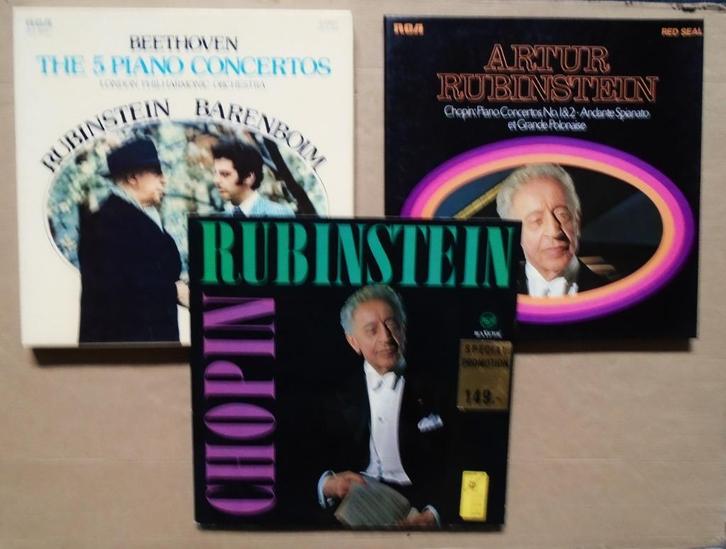 Acht LP's met de piano-virtuoos Artur Rubinstein - 1970/76, Muziek en Instrumenten, Piano's, Gebruikt, Piano, Ophalen of Verzenden