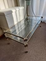 Table en verre double plateau 52 largeur 120 longueur  40 h, 100 à 150 cm, Moins de 50 cm, Verre, Enlèvement