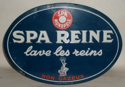 RECLAMEPLAAT SPA MONOPOLE/SPA REINE T.P. SOBI, BRUSSEL 1958, Verzamelen, Merken en Reclamevoorwerpen, Gebruikt, Reclamebord, Ophalen of Verzenden