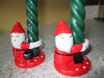 Bougeoirs (2) "PERE NOEL" avec bougies., Ophalen of Verzenden, Zo goed als nieuw