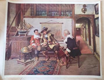 poster historisch interieur (Alfred Friedrich Schröder) beschikbaar voor biedingen