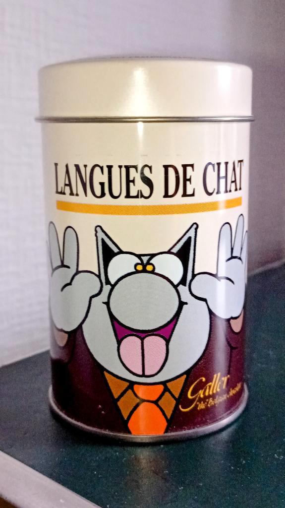Boîte métallique Galler - Langues de Chat - Philippe Geluck, Collections, Boîte en métal, Comme neuf, Autre, Autres marques, Enlèvement ou Envoi