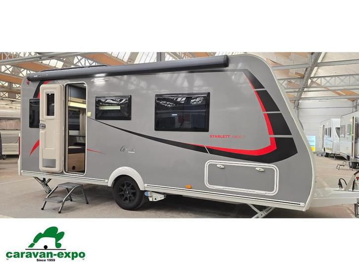 STERCKEMAN STARLETT GRAPHITE 480 CP, Caravans en Kamperen, Caravans, Bedrijf, tot en met 4, 1000 - 1250 kg, Sterckeman, 5 tot 6 meter
