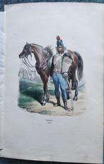 Gravure van een huzaar uit 1795. Frankrijk., Ophalen of Verzenden, Landmacht, Foto of Poster