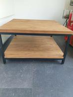 Salontafel teak en metaal, Ophalen, Gebruikt