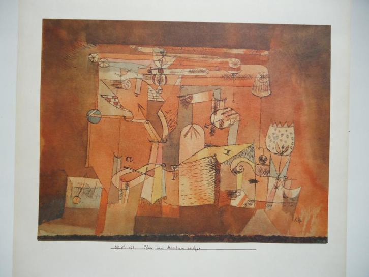 1964 Maschinenanlage PAUL KLEE lithografie Jacomet Berggruen, Antiek en Kunst, Kunst | Litho's en Zeefdrukken, Ophalen of Verzenden