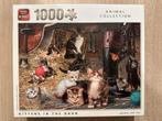 2 King puzzels 1000 stukjes - katjes, Ophalen of Verzenden, 500 t/m 1500 stukjes, Gebruikt, Legpuzzel