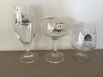 20 tal speciale bierglazen aan 2 euro per glas beschikbaar voor biedingen
