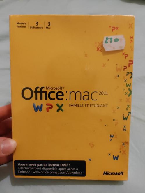 Microsoft Office mac 2011 - neuf - FR  pour 3 utilisateurs, Informatique & Logiciels, Systèmes d'exploitation, Neuf, MacOS, Enlèvement ou Envoi