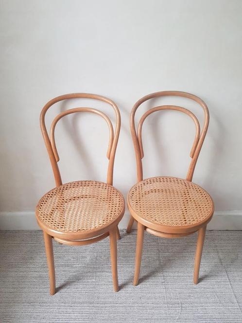 Paire de chaises Thonet en bois courbé et cannage, Antiquités & Art, Antiquités | Meubles | Chaises & Canapés, Enlèvement ou Envoi