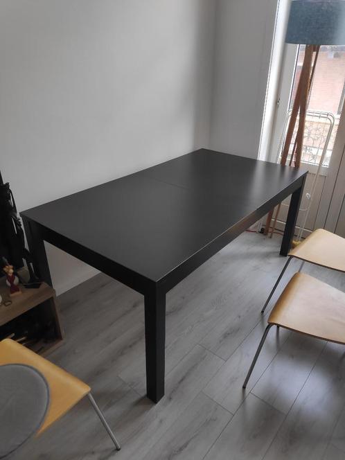 grande table noire, Huis en Inrichting, Tafels | Eettafels, Zo goed als nieuw, 50 tot 100 cm, 150 tot 200 cm, Vijf personen of meer