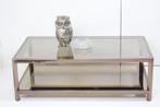 Fedam salontafel spiegel smoked fume glas hollywood regency, Ophalen, Gebruikt, Glas, /