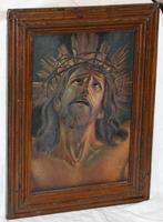 Oude schilderij Olie op doek - Ongesigneerd, Antiek en Kunst, Ophalen of Verzenden