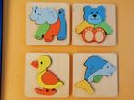 8 Houten puzzels 3-4-5 stukjes, Ophalen, Minder dan 10 stukjes, Zo goed als nieuw, Van hout
