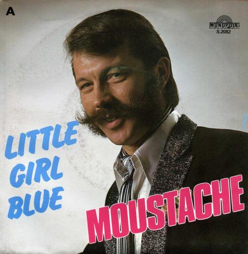 moustache  ‎- little girl blue ' 7 Nieuw, Cd's en Dvd's, Vinyl Singles, Zo goed als nieuw, Single, Pop, 7 inch, Ophalen of Verzenden