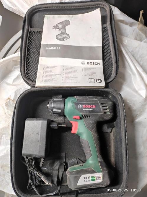 Bosch 12v boor en schroefmachine - 1.5Ah - compleet, Doe-het-zelf en Bouw, Gereedschap | Boormachines, Zo goed als nieuw, Boor- en Schroefmachine