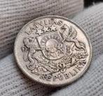 Piece de monnaie / Léttonie / 2 Lati / 1925 / Ag 835 / SUP, Envoi, Autres pays, Monnaie en vrac, Argent