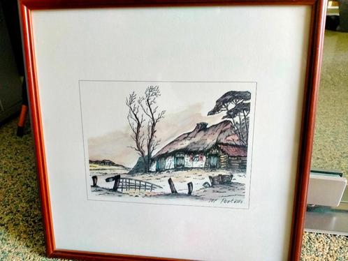 Jef Peeters Oude hoeve, Antiek en Kunst, Kunst | Litho's en Zeefdrukken, Ophalen