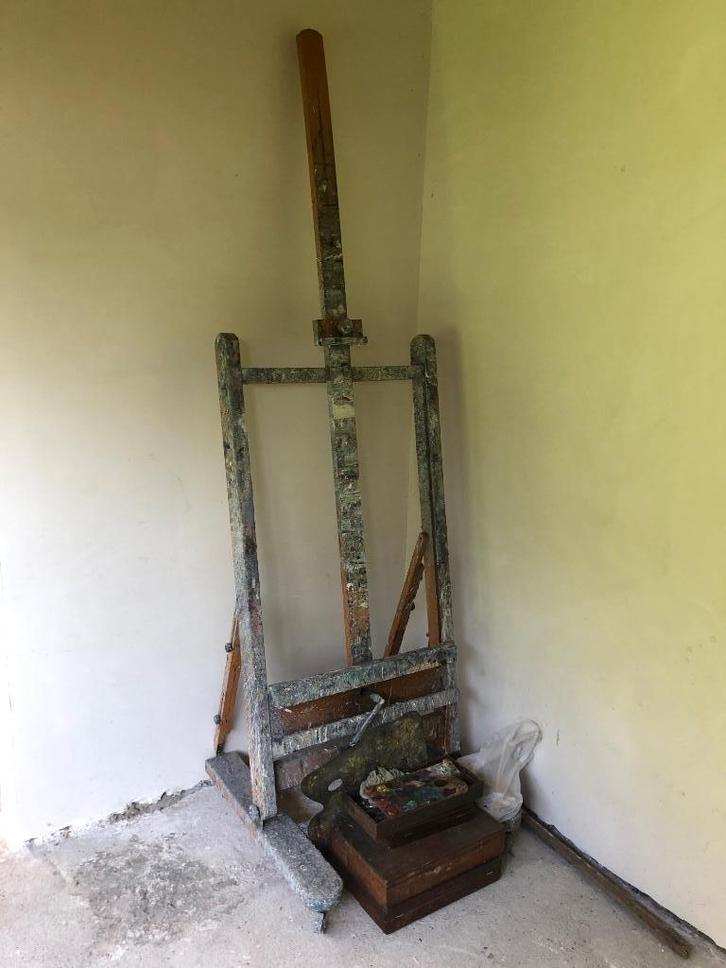 Schildersezel ezel schilderij kunst, Hobby en Vrije tijd, Schilderen, Gebruikt, Ezel, Ophalen