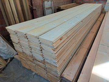 GOEDKOOP! Lot of 2 loten: Planken/tand/groef:28x195x4 meter, Enlèvement, Neuf, 250 cm ou plus, Planches