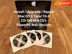 Installez Mac OS X Tiger 10.4 via CD,  4 CD's, PowerPC G4 G5, MacOS, Envoi, Neuf