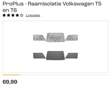 Raamisolatie binnenzijde Volkswagen California camperbus beschikbaar voor biedingen
