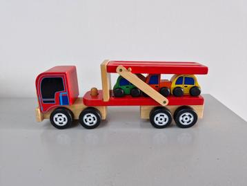 Houten truck , auto transporter 
