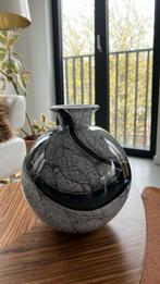 Vaas zwart/wit - hoogte 18 cm, Maison & Meubles, Accessoires pour la Maison | Vases, Comme neuf, Enlèvement, Moins de 50 cm
