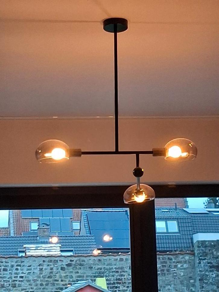 Toffe hanglamp, Huis en Inrichting, Lampen | Hanglampen, Glas, Metaal, Ophalen