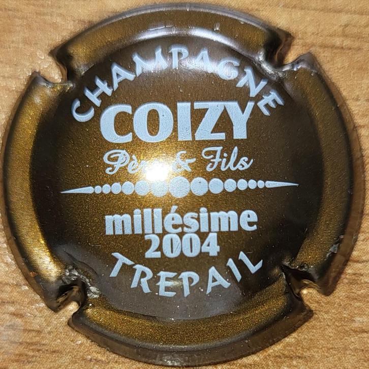 Capsule Champagne COIZY Père & Fils 2004 brun nr.10a, Verzamelen, Wijnen, Nieuw, Champagne, Frankrijk, Ophalen of Verzenden