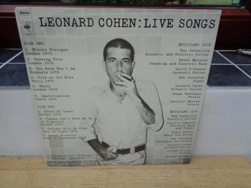 Leonard Cohen LP "Live Songs" [Nederland] beschikbaar voor biedingen