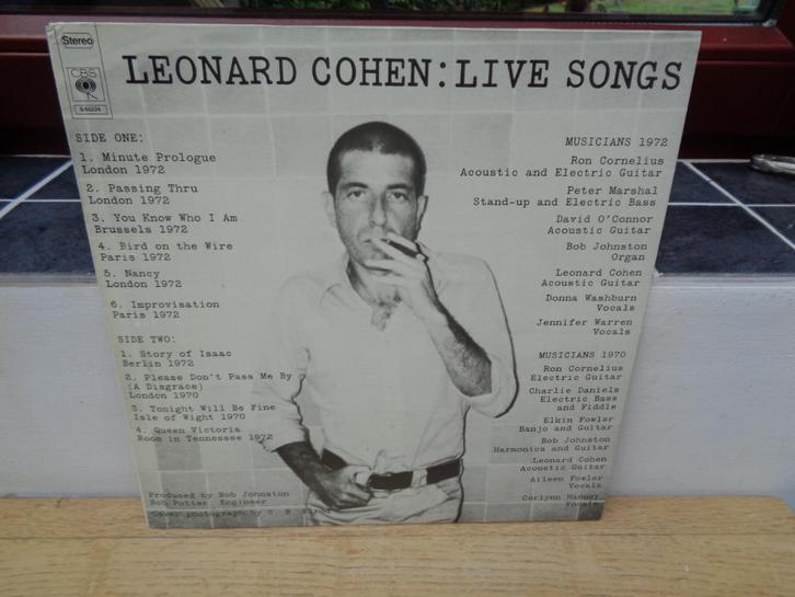 Leonard Cohen LP "Live Songs" [Nederland], Cd's en Dvd's, Vinyl | Pop, Gebruikt, Verzenden