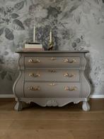 Schitterende robuuste ladekast buikkast beige & goudkleur, Ophalen, Zo goed als nieuw