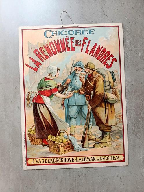 Pancarte Chicorée La Renommée des Flandres Izegem, Verzamelen, Merken en Reclamevoorwerpen, Zo goed als nieuw, Reclamebord, Ophalen of Verzenden