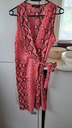 roze jurk met print L, Kleding | Dames, Jurken, Gedragen, Ophalen of Verzenden