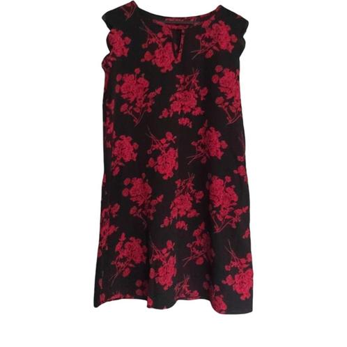 Luchtige zomerjurk zwart rood L, Kleding | Dames, Jurken, Nieuw, Maat 42/44 (L), Rood, Boven de knie, Verzenden