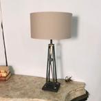 Grote ijzeren staande lamp met taupe kap H 78cm B 40cm, Huis en Inrichting, Lampen | Overige, Ophalen of Verzenden, Zo goed als nieuw