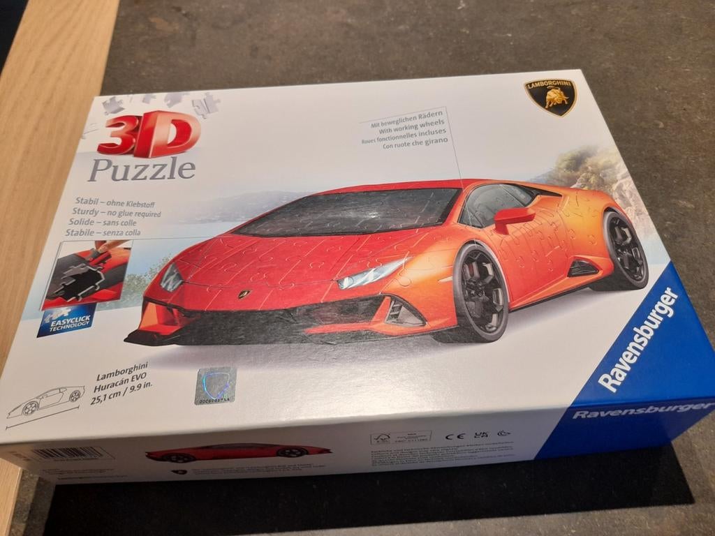 3d puzzel laborghini, Ophalen, Zo goed als nieuw