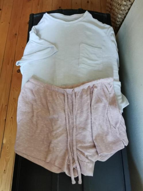 Zomerpyjama in ribbeltricot. Maat XL. Hunkemöller., Kleding | Dames, Pyjama's, Zo goed als nieuw, Maat 46/48 (XL) of groter, Ophalen of Verzenden