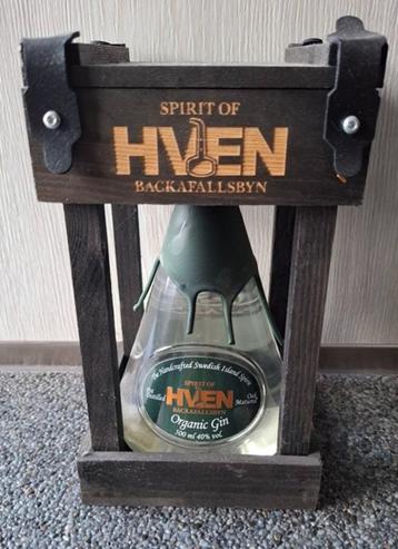 Hven Gin in houten kist ( Nieuw & sealed ) beschikbaar voor biedingen