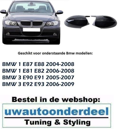Look Spiegelkappen Glans Zwart Voor BMW 3 Serie E90 E91 E92, Auto diversen, Tuning en Styling, Verzenden
