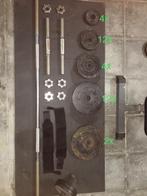 Gewichten + Verstelbaarbankje, Sport en Fitness, Ophalen, Gebruikt, Benen, Dumbbell