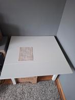 Ikea BJURSTA uitschuifbare bureautafel wit, Ophalen of Verzenden, In hoogte verstelbaar, Gebruikt, Bureau