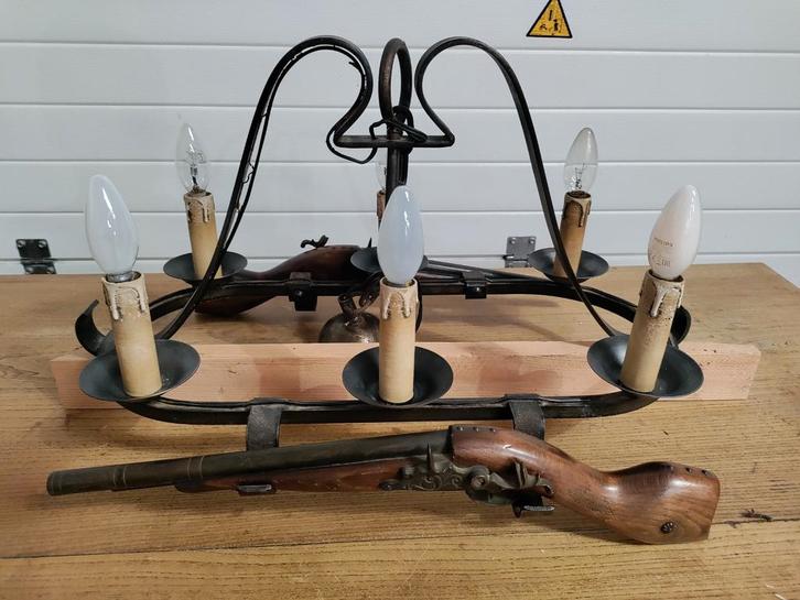 Vintage gietijzeren jachtluchter, Huis en Inrichting, Haarden, Zo goed als nieuw, Ophalen