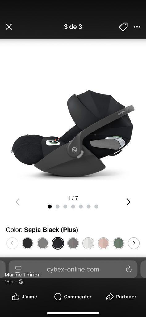 Siege Auto CYBEX, Kinderen en Baby's, Autostoeltjes, Zo goed als nieuw, Overige merken, 0 t/m 13 kg, Isofix, Zijbescherming, Ophalen