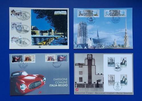 20 herdenkingskaarten / 20 cartes souvenir - OPB/COB + 200 €, Postzegels en Munten, Postzegels | Europa | België, Gestempeld, 1e dag stempel