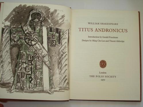 William Shakespeare The Folio Society Titus Andronicus 1970, Boeken, Literatuur, Zo goed als nieuw, Europa overig, Verzenden